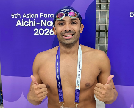 Asian Para Games: Niranjan Mukundan wins bronze in men’s 200m individual medley SM7 category Asian Para Games: Niranjan Mukundan wins bronze in men’s 200m individual medley SM7 category