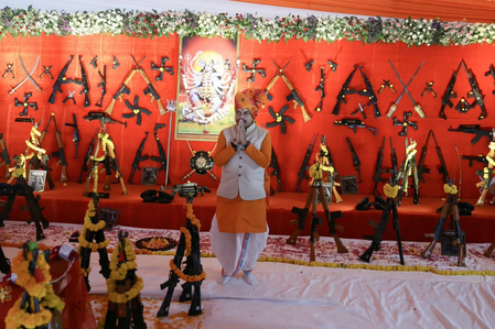 Shastra Pujan symbolises Indian culture: MP CM Shastra Pujan symbolises Indian culture: MP CM
