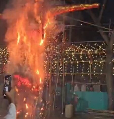 Cockroach effigy burnt alongside Ravana in Assam Cockroach effigy burnt alongside Ravana in Assam