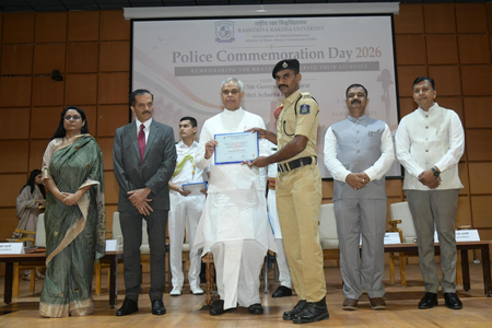Gujarat Guv honours police martyrs; inaugurates new training facilities at RRU