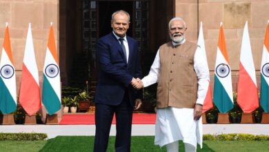 PM Modi, Polish PM Donald Tusk hold talks at Hyderabad House PM Modi, Polish PM Donald Tusk hold talks at Hyderabad House