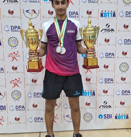 Vivaan Dave clinches double gold at Gujarat State Table Tennis Championships