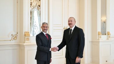 EAM Jaishankar meets Azerbaijan Prez Aliyev in Baku, discusses strengthening ties EAM Jaishankar meets Azerbaijan Prez Aliyev in Baku, discusses strengthening ties