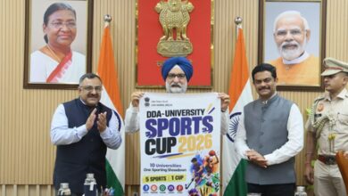 Delhi L-G TS Sandhu launches poster of DDA-University Sports Cup 2026