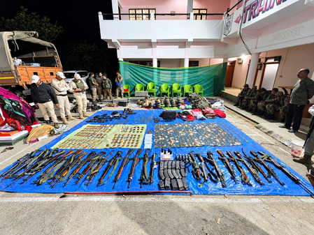 Manipur: Security forces arrest 17 suspected militants, seize large cache of weapons Manipur: Security forces arrest 17 suspected militants, seize large cache of weapons
