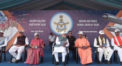 PM Modi witnesses IAF’s ‘Wings Over Ganges’ air show in Varanasi