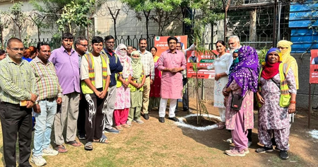 NDMC Vice Chairperson Kuljeet Singh Chahal, Lodhi Colony residents plant saplings NDMC Vice Chairperson Kuljeet Singh Chahal, Lodhi Colony residents plant saplings