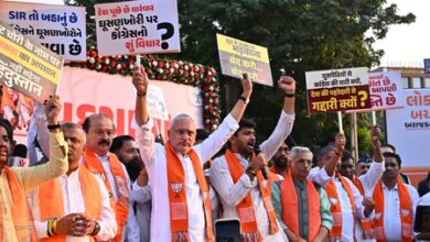 ‘Congress protecting infiltrators’: BJP launches ‘Save Democracy, Remove Anarchy’ march in Gujarat ‘Congress protecting infiltrators’: BJP launches ‘Save Democracy, Remove Anarchy’ march in Gujarat