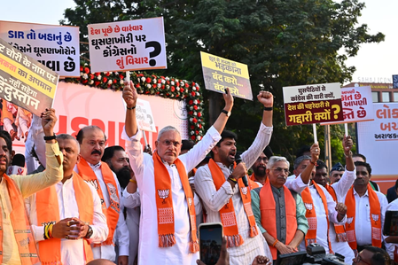 ‘Congress protecting infiltrators’: BJP launches ‘Save Democracy, Remove Anarchy’ march in Gujarat