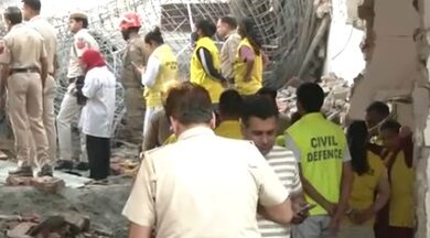 Two dead as building slabs collapse in Delhi’s Harsh Vihar Two dead as building slabs collapse in Delhi’s Harsh Vihar