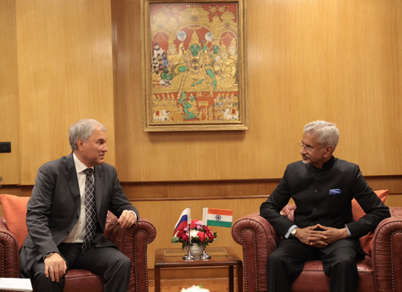 EAM Jaishankar meets Russian State Duma Chairman Volodin, discusses deepening parliamentary linkages EAM Jaishankar meets Russian State Duma Chairman Volodin, discusses deepening parliamentary linkages