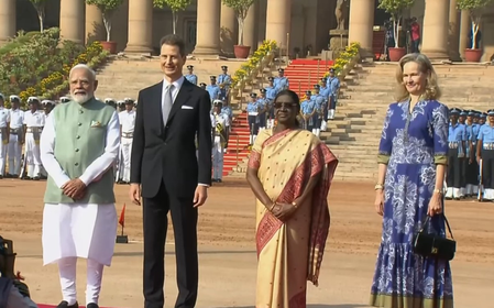Liechtenstein Prince Alois accorded ceremonial welcome at Rashtrapati Bhavan Liechtenstein Prince Alois accorded ceremonial welcome at Rashtrapati Bhavan