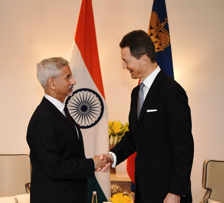 EAM Jaishankar meets Liechtenstein Prince, discusses opportunities under TEPA EAM Jaishankar meets Liechtenstein Prince, discusses opportunities under TEPA