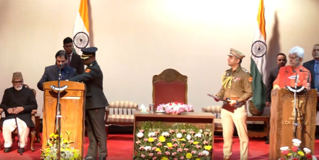 J&K L-G Manoj Sinha administers oath to 4 new ministers in Omar Abdullah govt