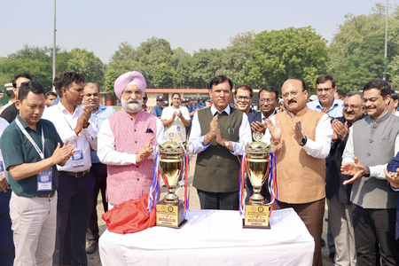 Mansukh Mandaviya, Delhi L-G inaugurate DDA-University Sports Cup 2026 Mansukh Mandaviya, Delhi L-G inaugurate DDA-University Sports Cup 2026