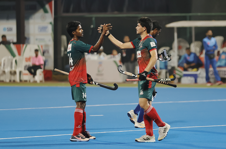 Chhattisgarh Hockey League: Nyayadhani Knights enter semis; Sanskardhani Strikers secure first win Chhattisgarh Hockey League: Nyayadhani Knights enter semis; Sanskardhani Strikers secure first win