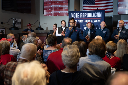 Vivek Ramaswamy edges Acton 47-45 in industry-sponsored Ohio poll as Trump rallies for him Vivek Ramaswamy edges Acton 47-45 in industry-sponsored Ohio poll as Trump rallies for him