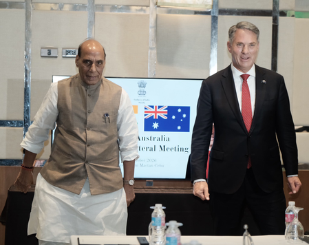 Rajnath Singh, Australian Deputy PM discuss enhancing military interoperability Rajnath Singh, Australian Deputy PM discuss enhancing military interoperability