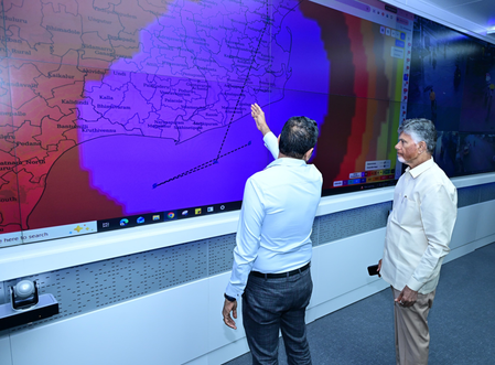 Andhra CM Naidu urges HM Shah to send Central team to assess damage caused by Cyclone Arnab Andhra CM Naidu urges HM Shah to send Central team to assess damage caused by Cyclone Arnab