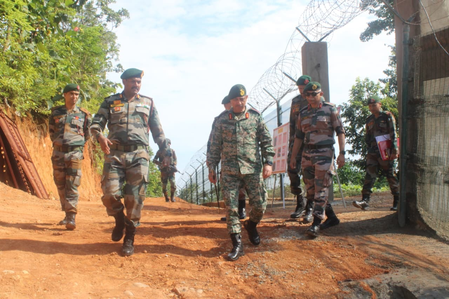 Assam Rifles DG reviews security, fencing work along India-Myanmar border in Manipur Assam Rifles DG reviews security, fencing work along India-Myanmar border in Manipur