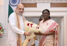 HM Amit Shah calls on President Droupadi Murmu at Rashtrapati Bhavan HM Amit Shah calls on President Droupadi Murmu at Rashtrapati Bhavan