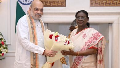 HM Amit Shah calls on President Droupadi Murmu at Rashtrapati Bhavan HM Amit Shah calls on President Droupadi Murmu at Rashtrapati Bhavan