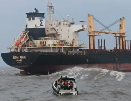 Coast Guard rescues 20 crew members from stranded ship off Andhra coast (2nd Lead)