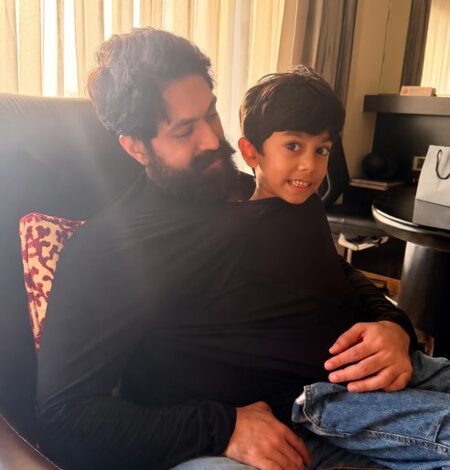 Radhika Pandit shares adorable picture of Yash with son Yatharv on the young one’s b’day