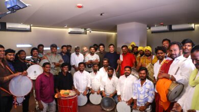 Devi Sri Prasad records title song of Yellamma with 100 folk rhythm artistes from all over India Devi Sri Prasad records title song of Yellamma with 100 folk rhythm artistes from all over India
