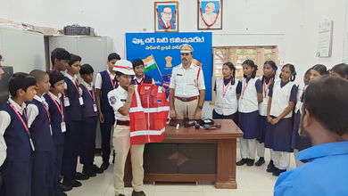 Shadnagar Traffic Police Organises Road Safety Awareness Programme for Students