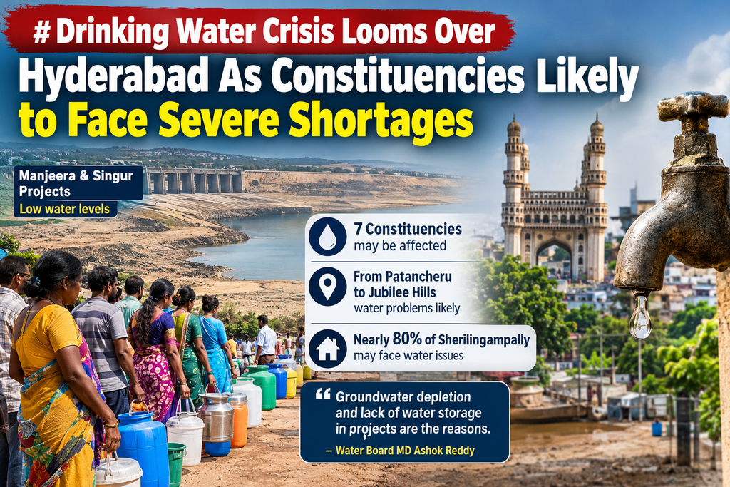Hyderabad May Face Eight-Month Water Crisis; Concerns Grow Over Supply Shortage