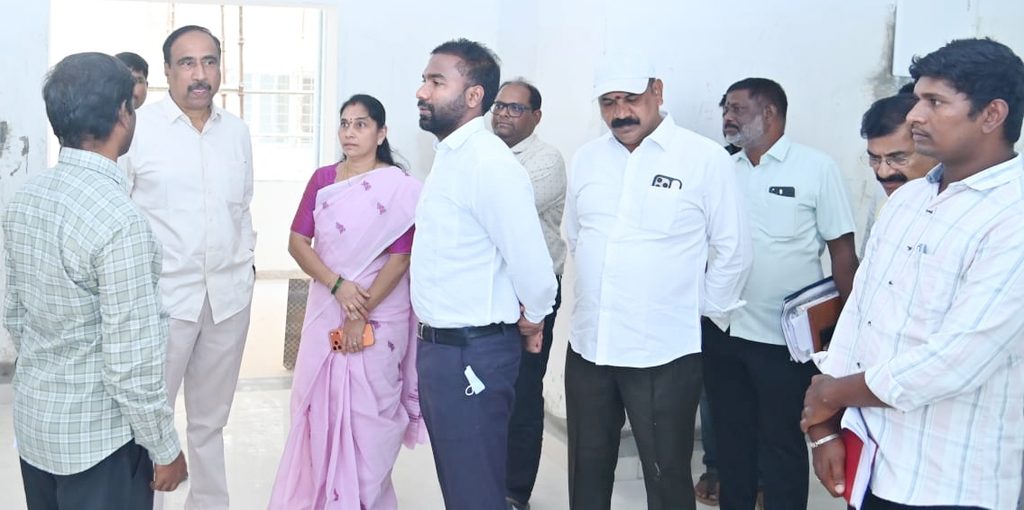 Jagtial MLA Inspects Medical College Construction Jagtial MLA Inspects Medical College Construction