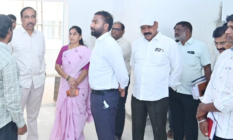 Jagtial MLA Inspects Medical College Construction Jagtial MLA Inspects Medical College Construction