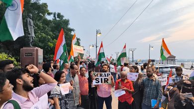 Protest Against SIR Held at Tank Bund in Hyderabad Protest Against SIR Held at Tank Bund in Hyderabad