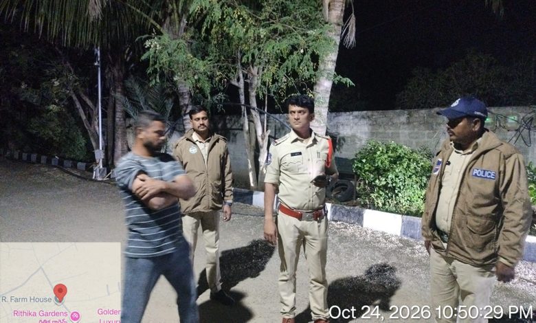 Chevella Police Inspect 47 Farmhouses in Special Drive, Hookah Setup Found at One Premises Chevella Police Inspect 47 Farmhouses in Special Drive, Hookah Setup Found at One Premises