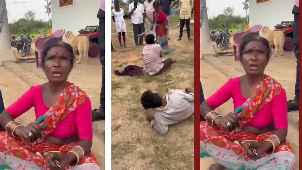 Elderly Woman, Farmers Catch and Thrash Two Chain Snatchers in Sangareddy