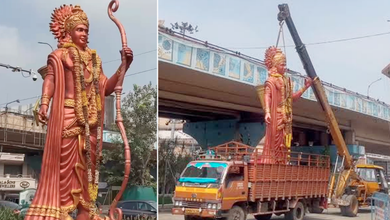 Lord Ram statue removed amid Basheer Bagh renaming row Lord Ram statue removed amid Basheer Bagh renaming row